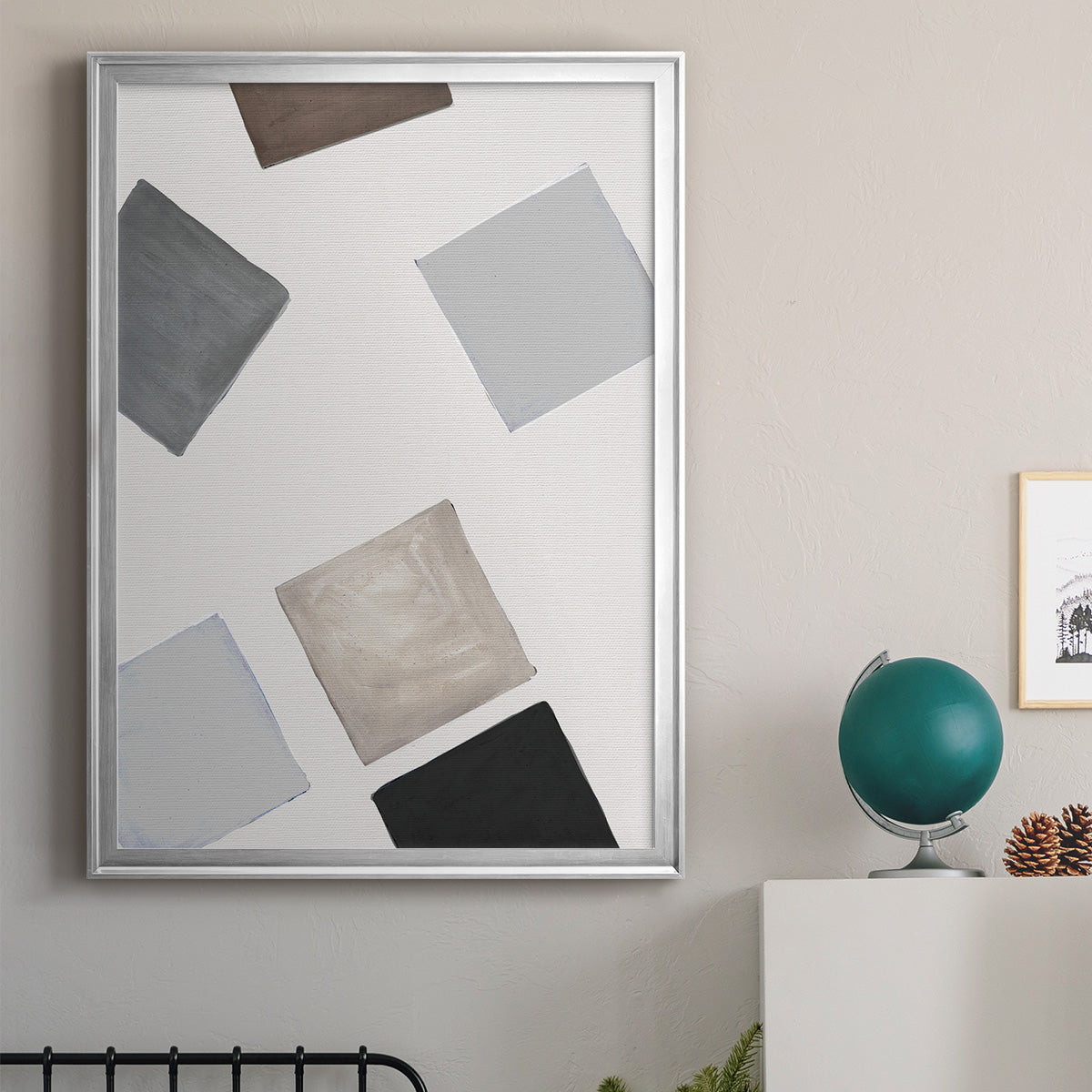 Block Encounter Revisit II - Modern Framed Canvas Print
