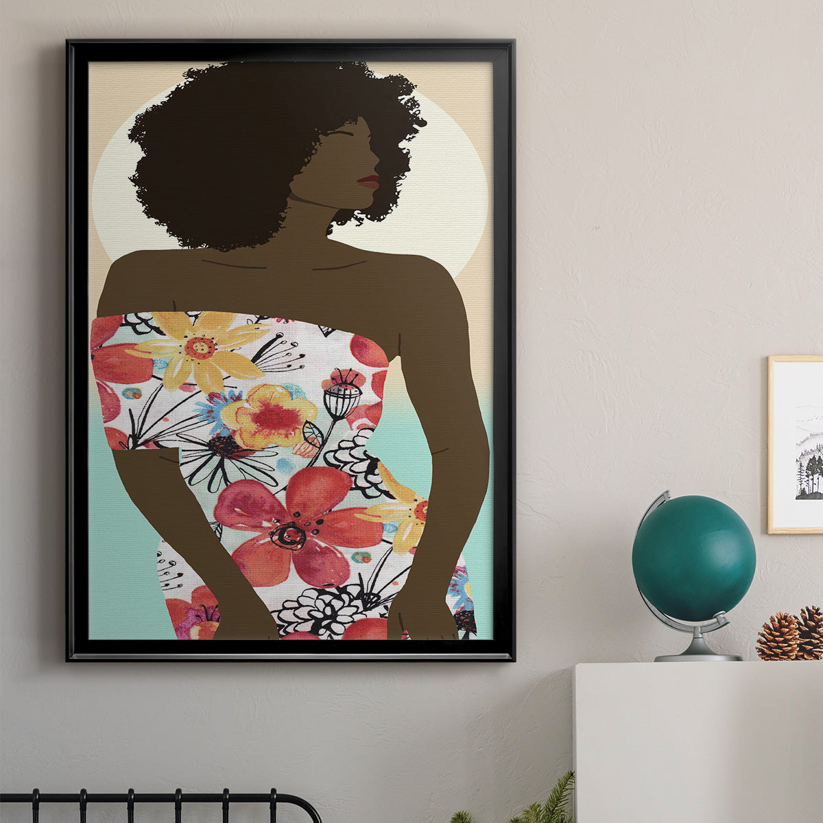 You Go Woman II - Modern Framed Canvas Print