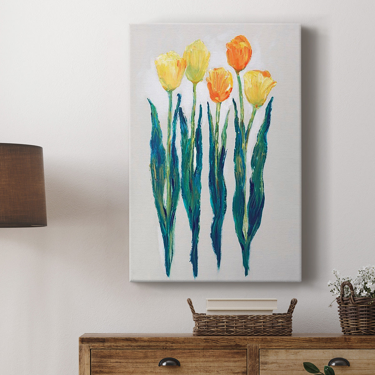 Tulips in a Row II - Canvas Art Print