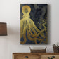 Octopus Ink Gold & Blue I Premium Gallery Wrapped Canvas - Ready to Hang