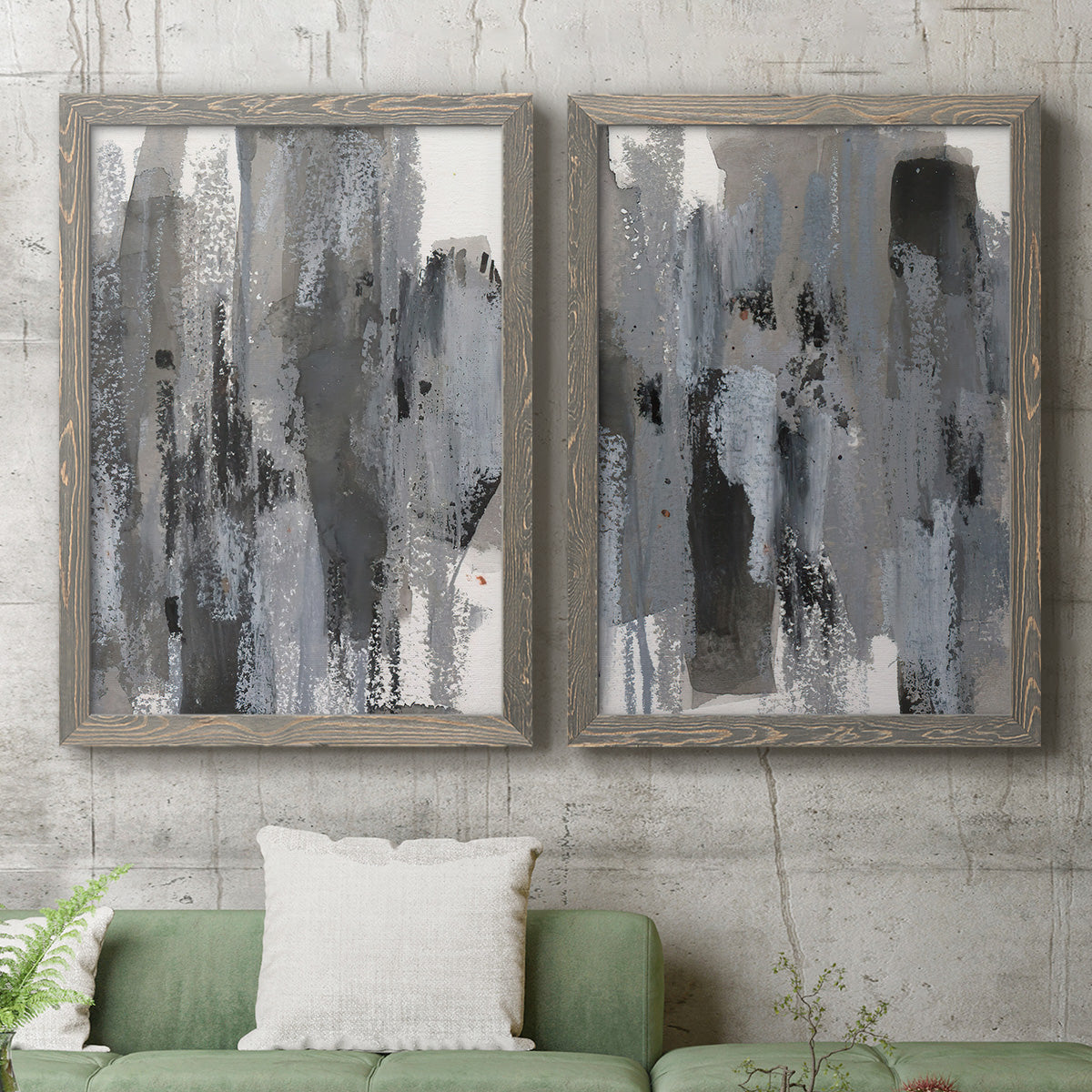 Loft Pastel III - Premium Framed Canvas 2 Piece Set - Ready to Hang