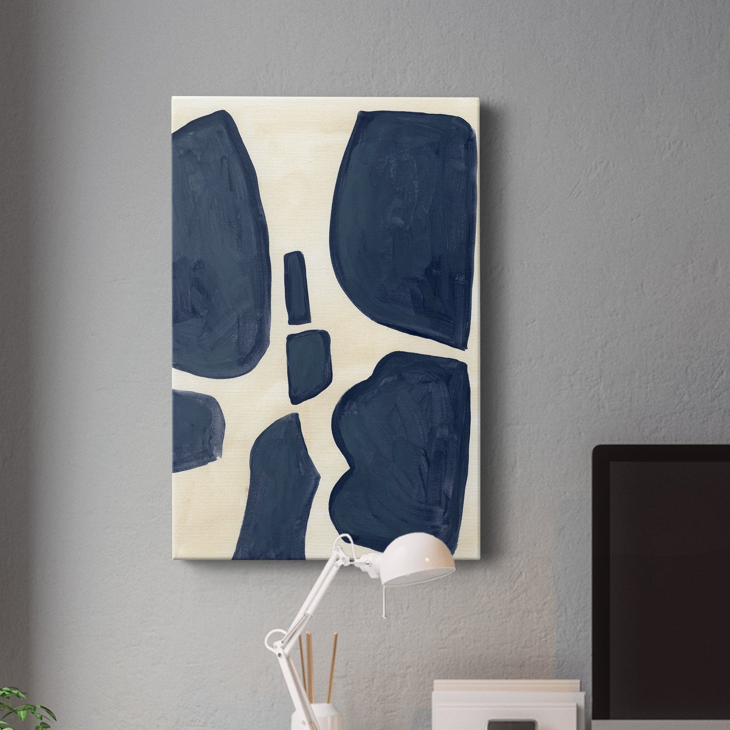 Blue Pieces II Premium Gallery Wrapped Canvas - Ready to Hang