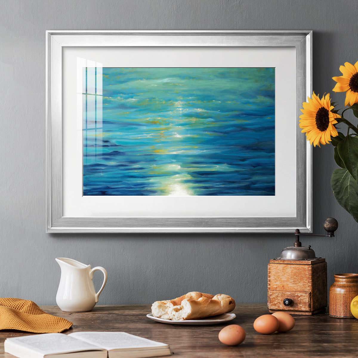 Deep Blue Premium Framed Print - Ready to Hang