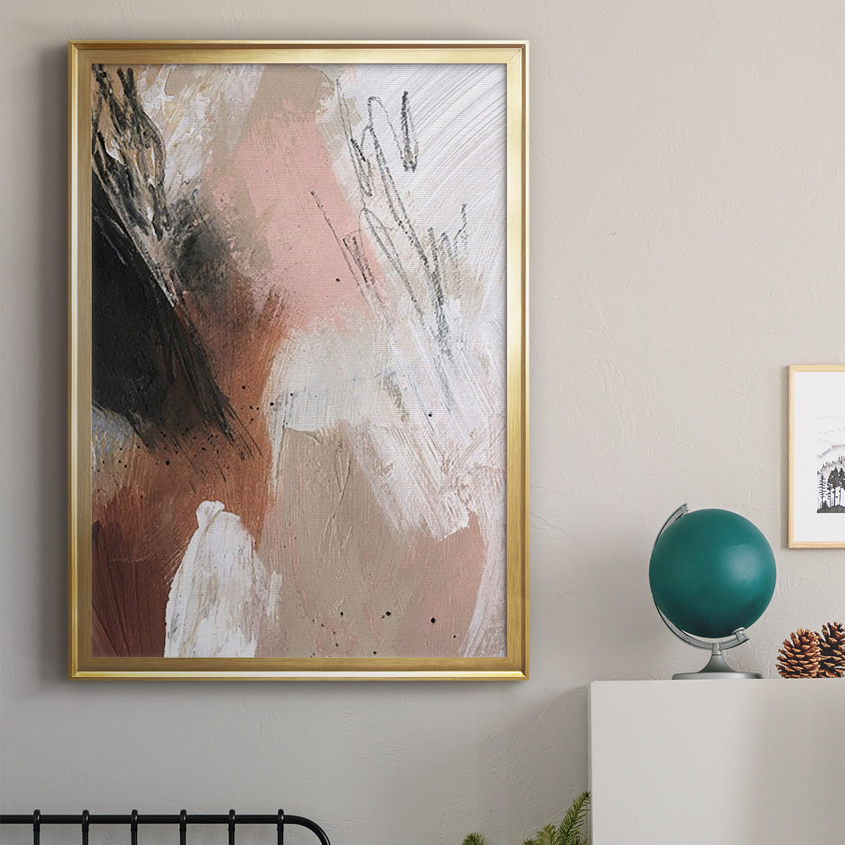 Unbleached Neutrals I - Modern Framed Canvas Print