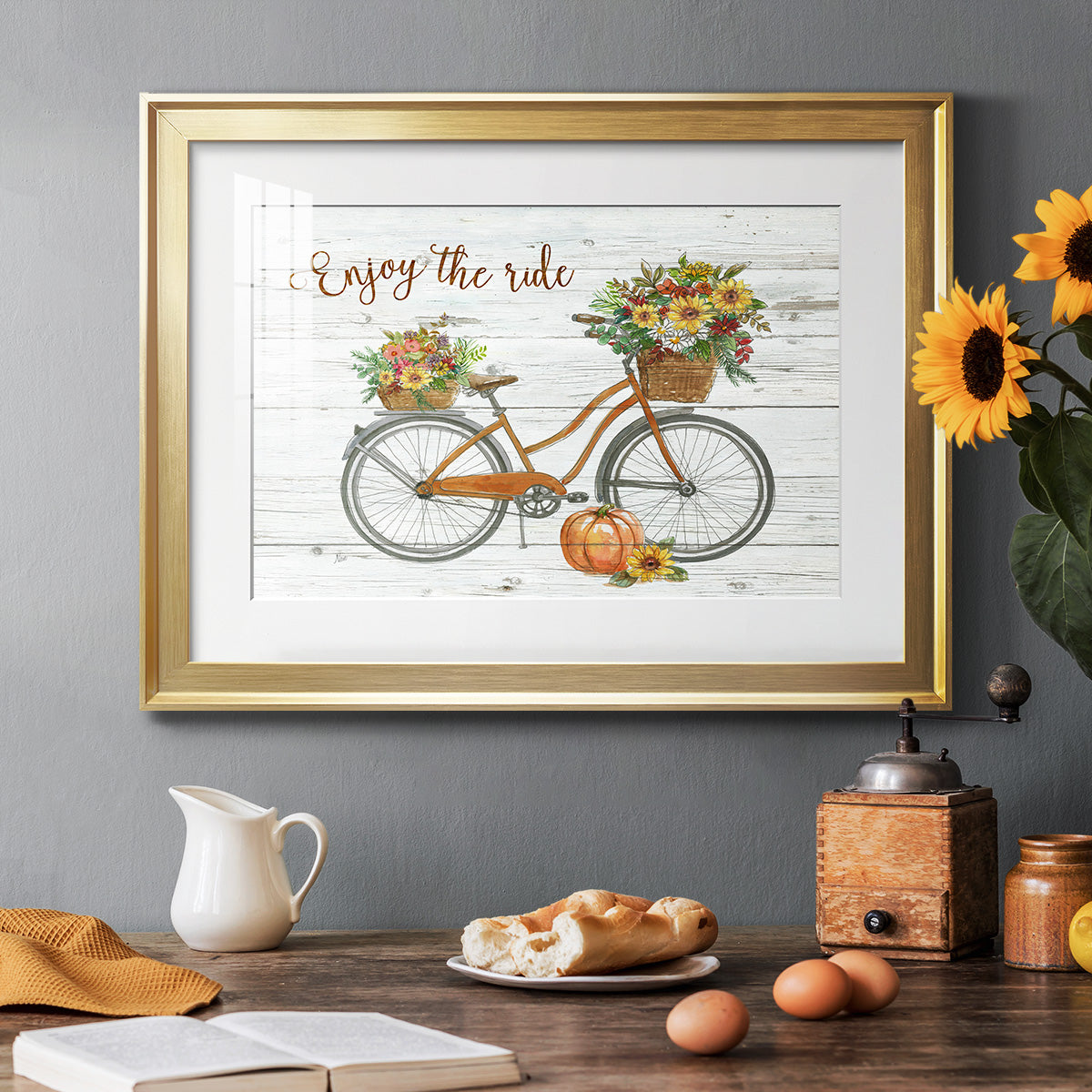Harvest Bike - Modern Framed Art Print