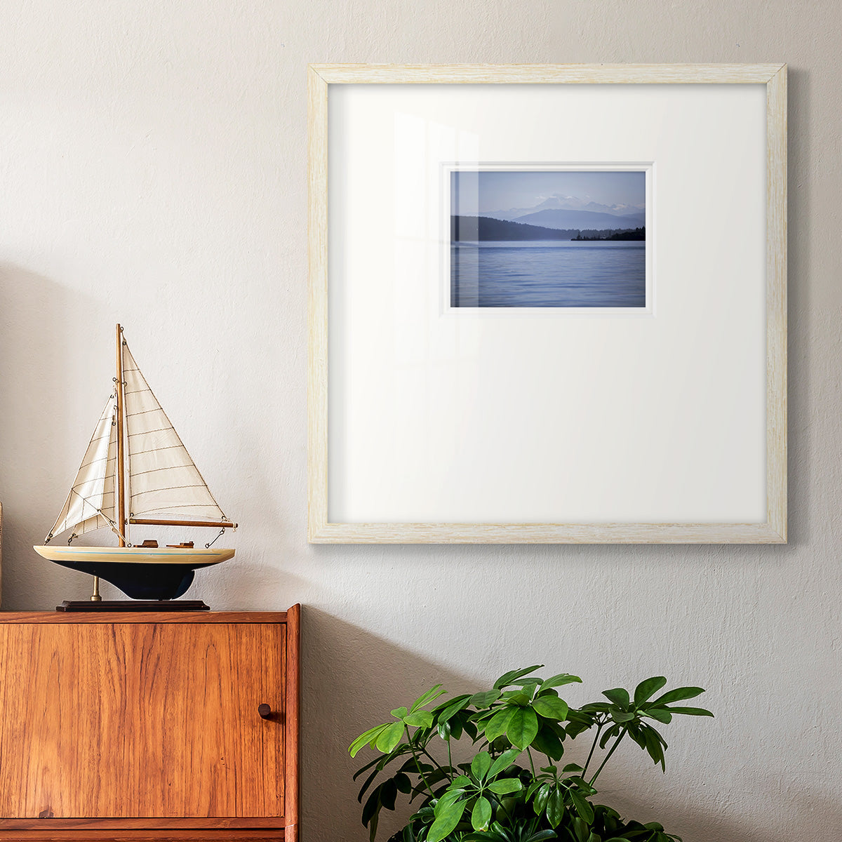 Blue Serenity- Premium Framed Print Double Matboard