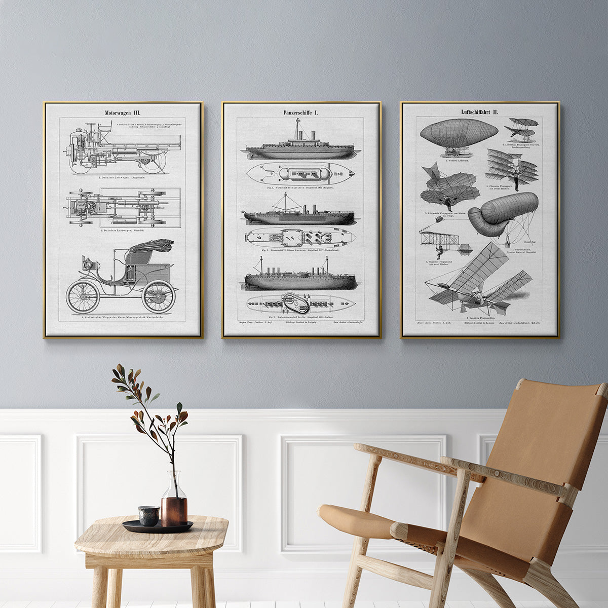 Industrial Flight - Floater Framed Canvas Set