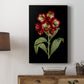 Crimson Flowers on Black (A) III Premium Gallery Wrapped Canvas - Ready to Hang