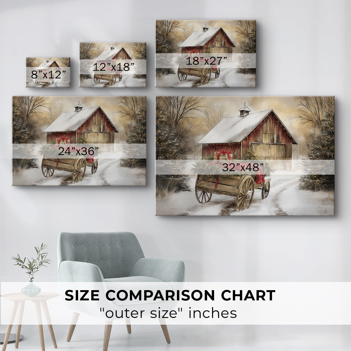 Warm Lantern Carols Lane - Canvas Art Print