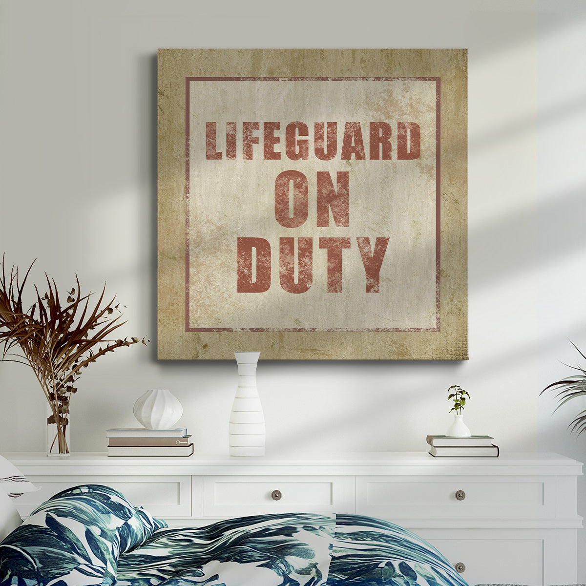 Beach Sign V-Premium Gallery Wrapped Canvas - Ready to Hang