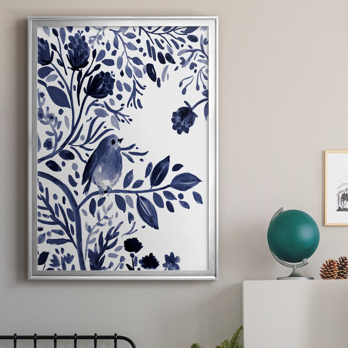Indigo Song I - Modern Framed Canvas Print