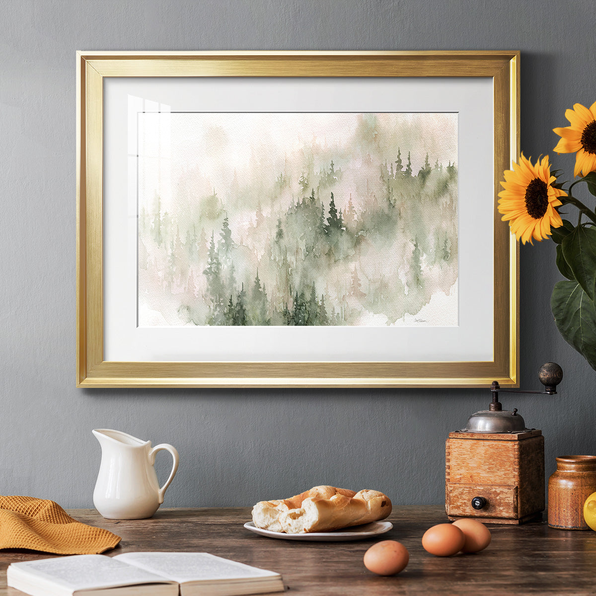 Misty Mountain Sides Premium Framed Print - Ready to Hang