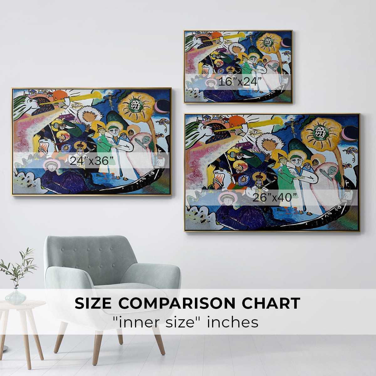All Saints Day I, 1911 - Floater Framed Canvas Print