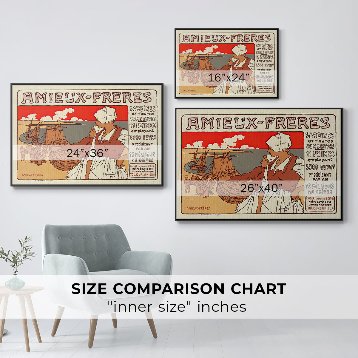 Amieux-Frères (Advertising Poster), 1899 - Floater Framed Canvas Print