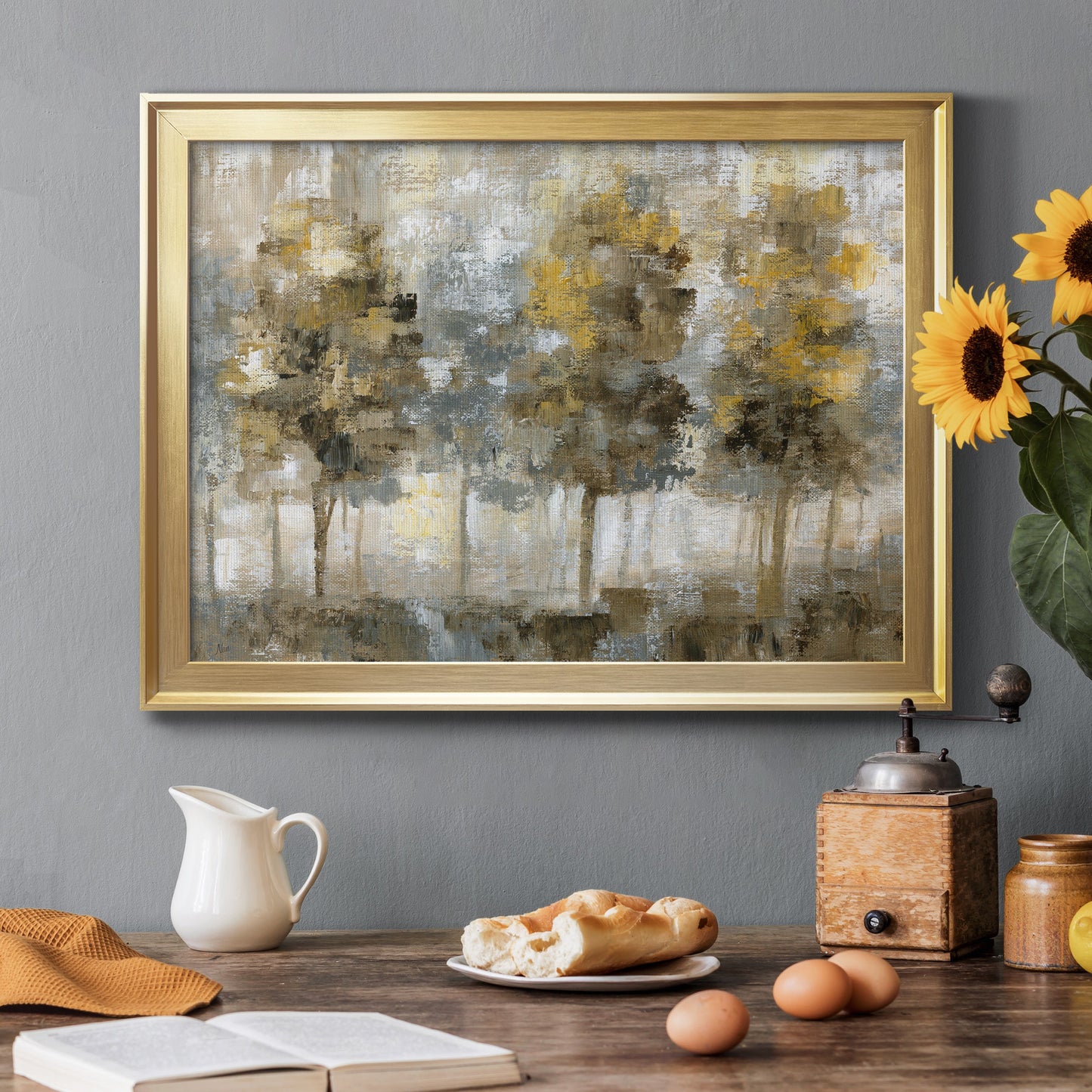 Linen Trees Premium Classic Framed Canvas - Ready to Hang