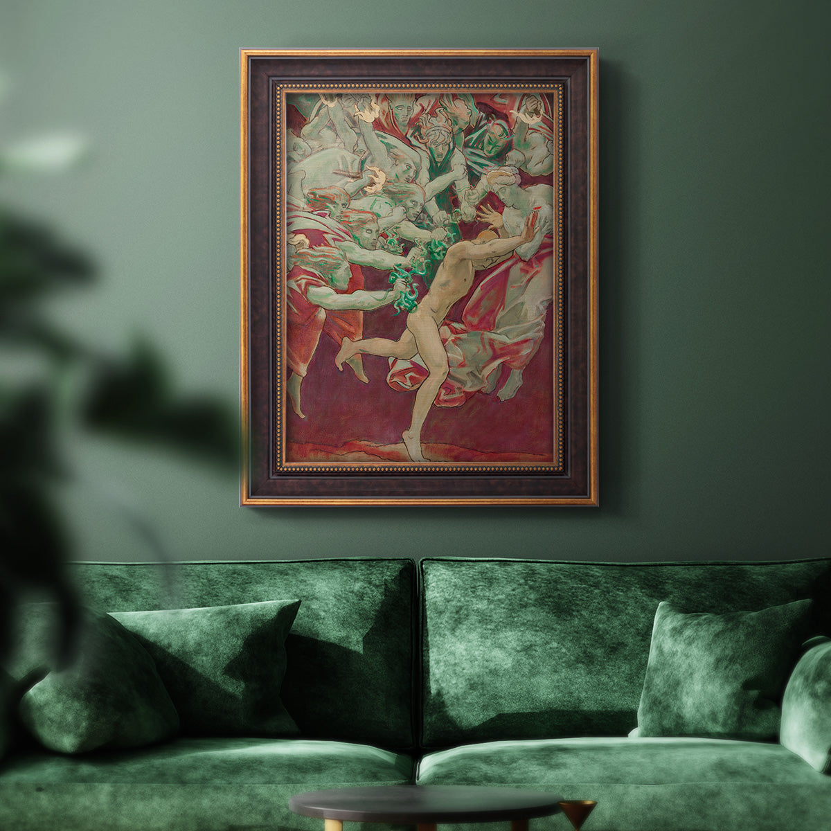 Orestes and the Furies - Ornate Framed Canvas Print