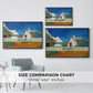 Three White Cottages at Saintes-Maries, 1888 - Floater Framed Canvas Print