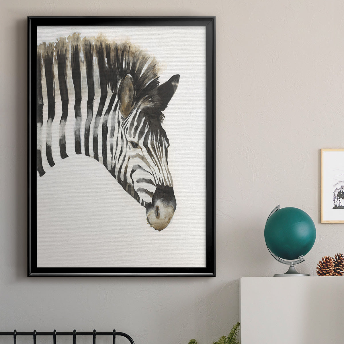 Zebra Stripes - Modern Framed Canvas Print