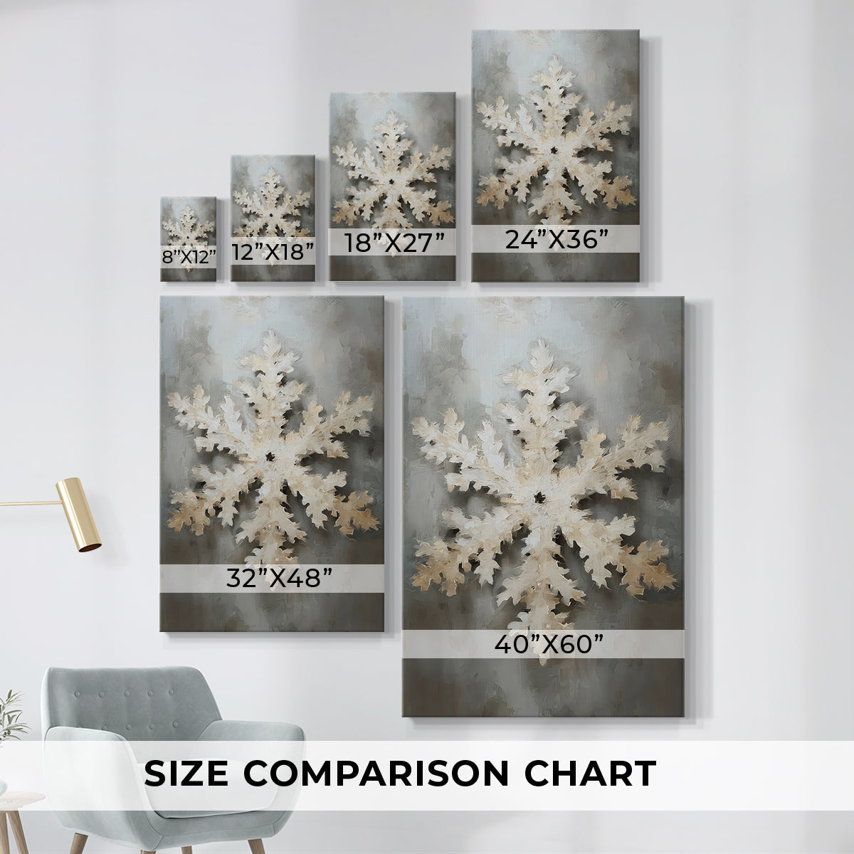 Soft Linen Icicles Whisper - Canvas Art Print