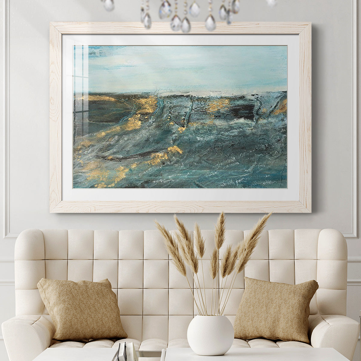 Flow of Love in Ocean I - Barnwood Framed Art Print
