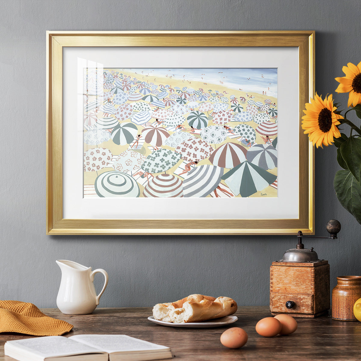 Subtle Beach - Modern Framed Art Print