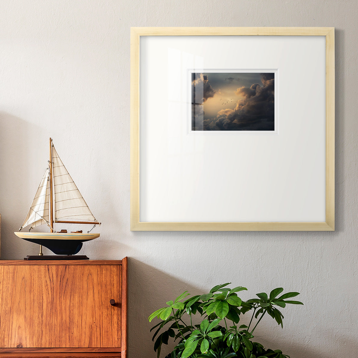 Soaring High Above- Premium Framed Print Double Matboard