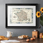 Bordered Map of France - Modern Framed Art Print