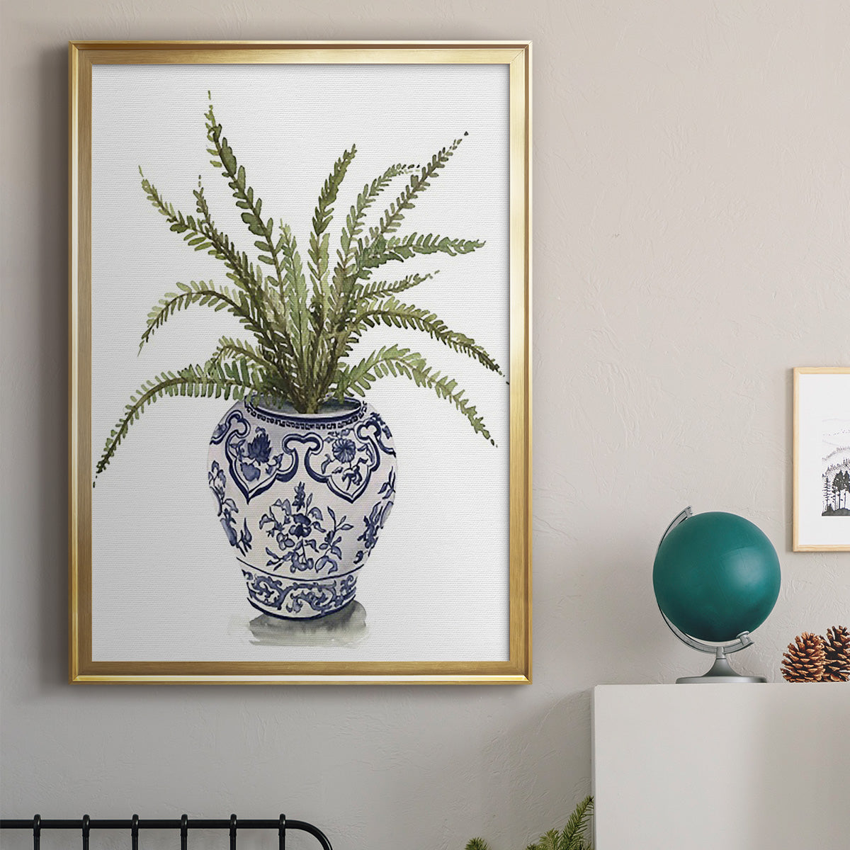 Fern House I - Modern Framed Canvas Print