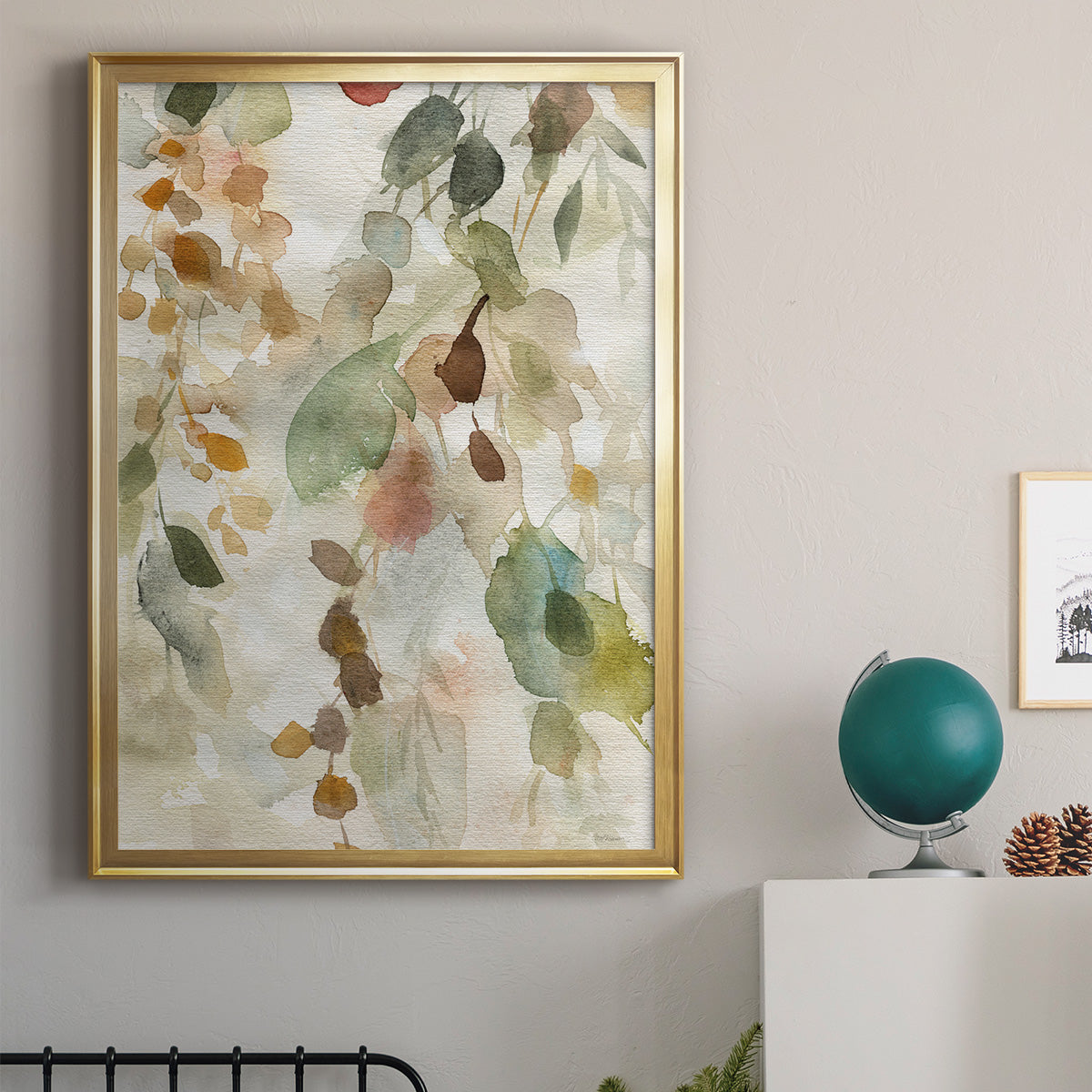 Cascading Nature I - Modern Framed Canvas Print