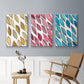 Patterned Leaf Shapes I - Framed Premium Gallery Wrapped Canvas L Frame 3 Piece Set - Ready to Hang