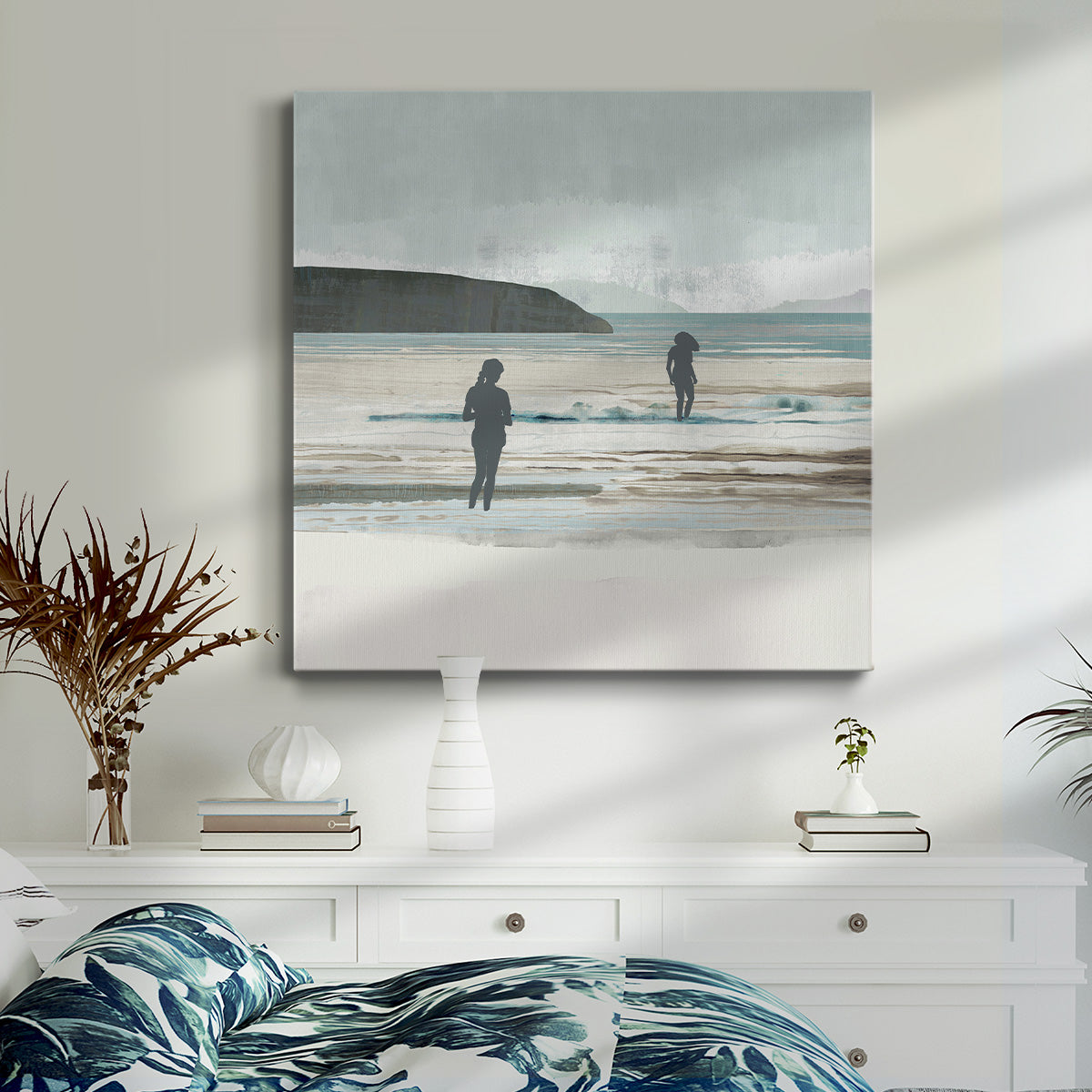 Beach Walking II-Premium Gallery Wrapped Canvas - Ready to Hang