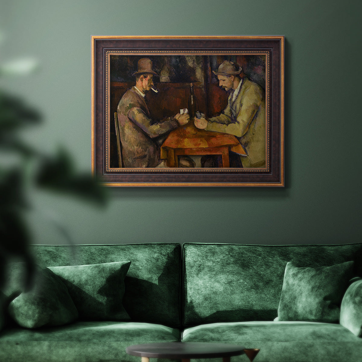 The Card Players - Ornate Framed Canvas Print
