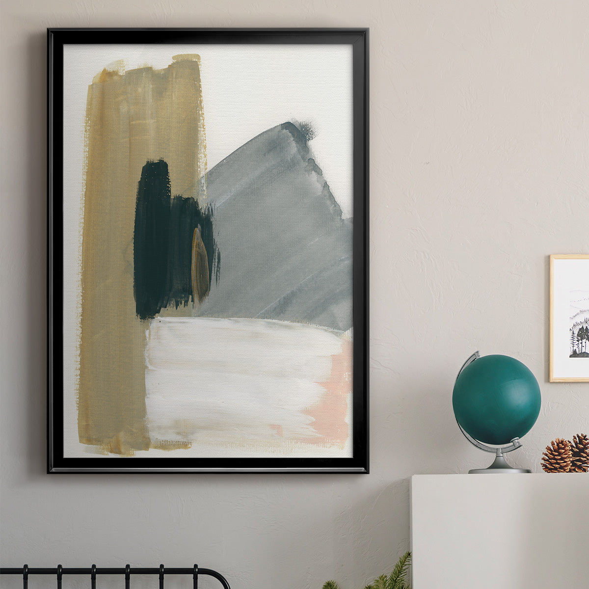Marble Block Symmetry II - Modern Framed Canvas Print