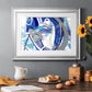 Blue Flow - Modern Framed Art Print