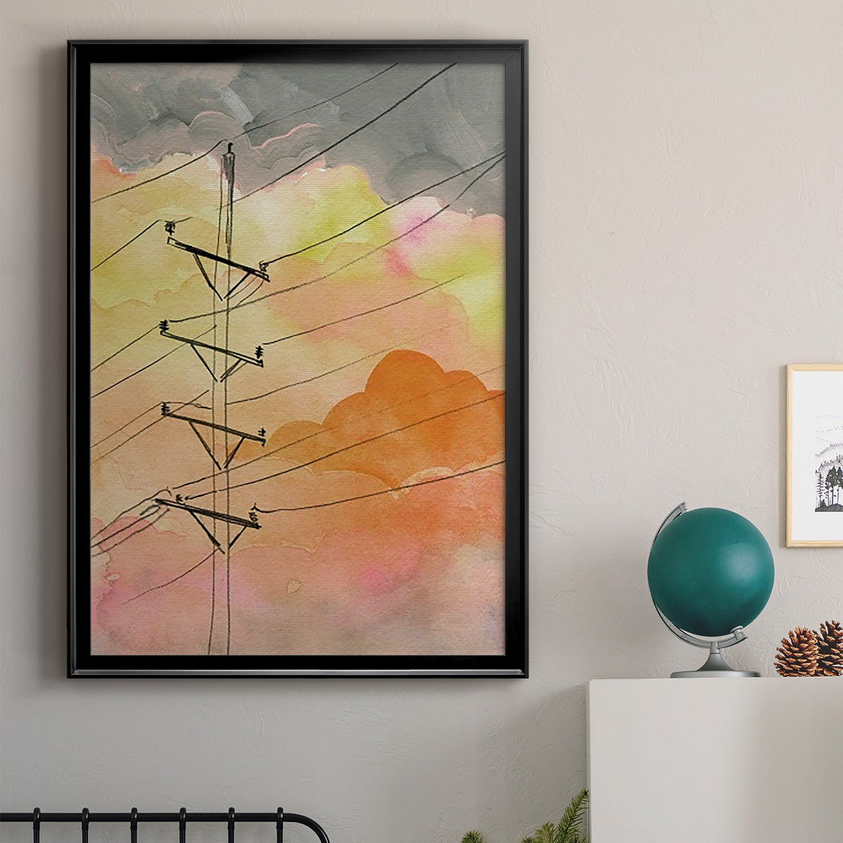 Cloudy Communication I - Modern Framed Canvas Print