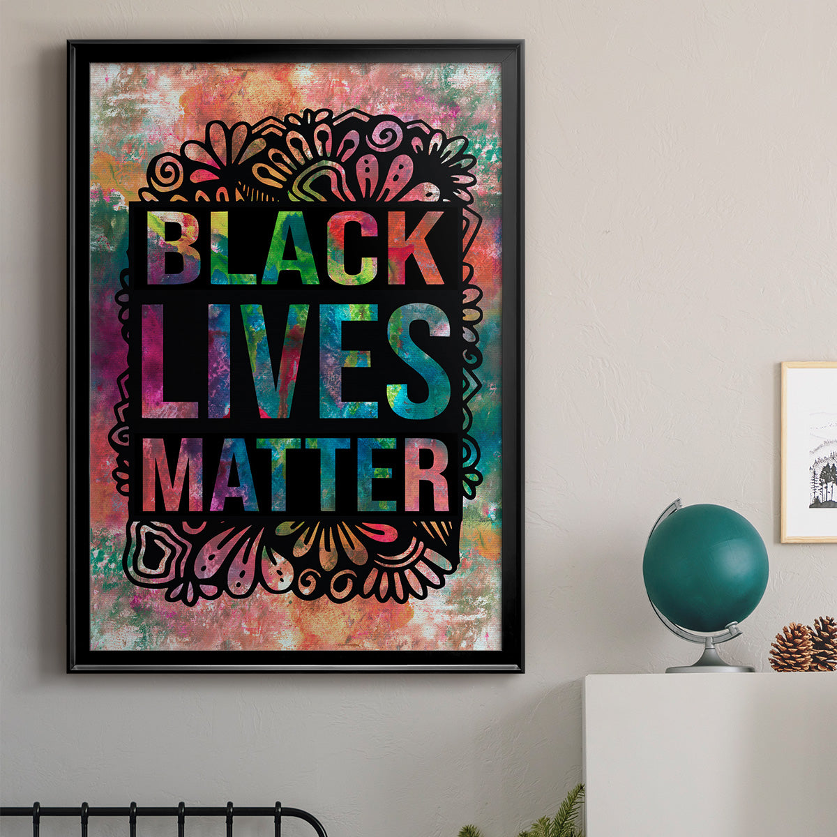 Graffiti Black Lives Matter - Modern Framed Canvas Print