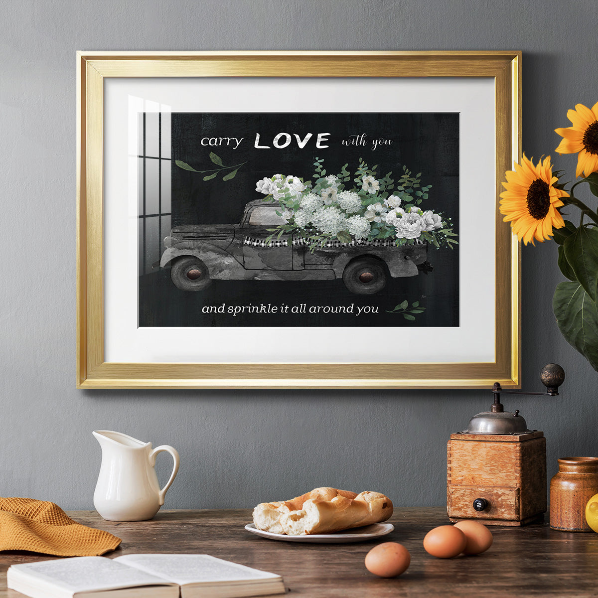 Carry Love - Modern Framed Art Print