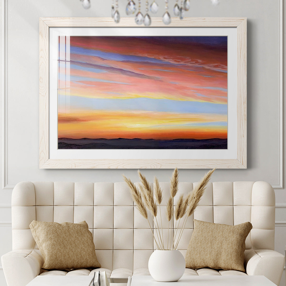 Ignited Dusk III - Barnwood Framed Art Print