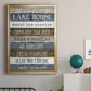Simple Lake Rules - Modern Framed Canvas Print
