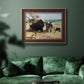 Impressionist nautical work scene by Édouard Manet in an ornate bronzed mahogany wood frame displayed in a dark-toned interior setting.