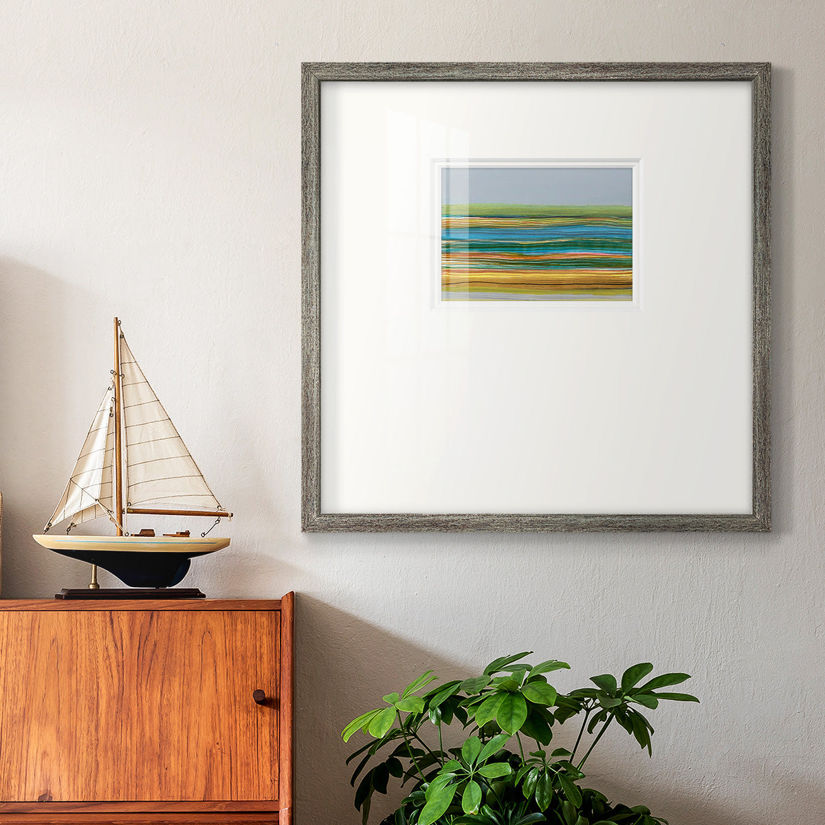 Parallel Striae II Premium Framed Print Double Matboard