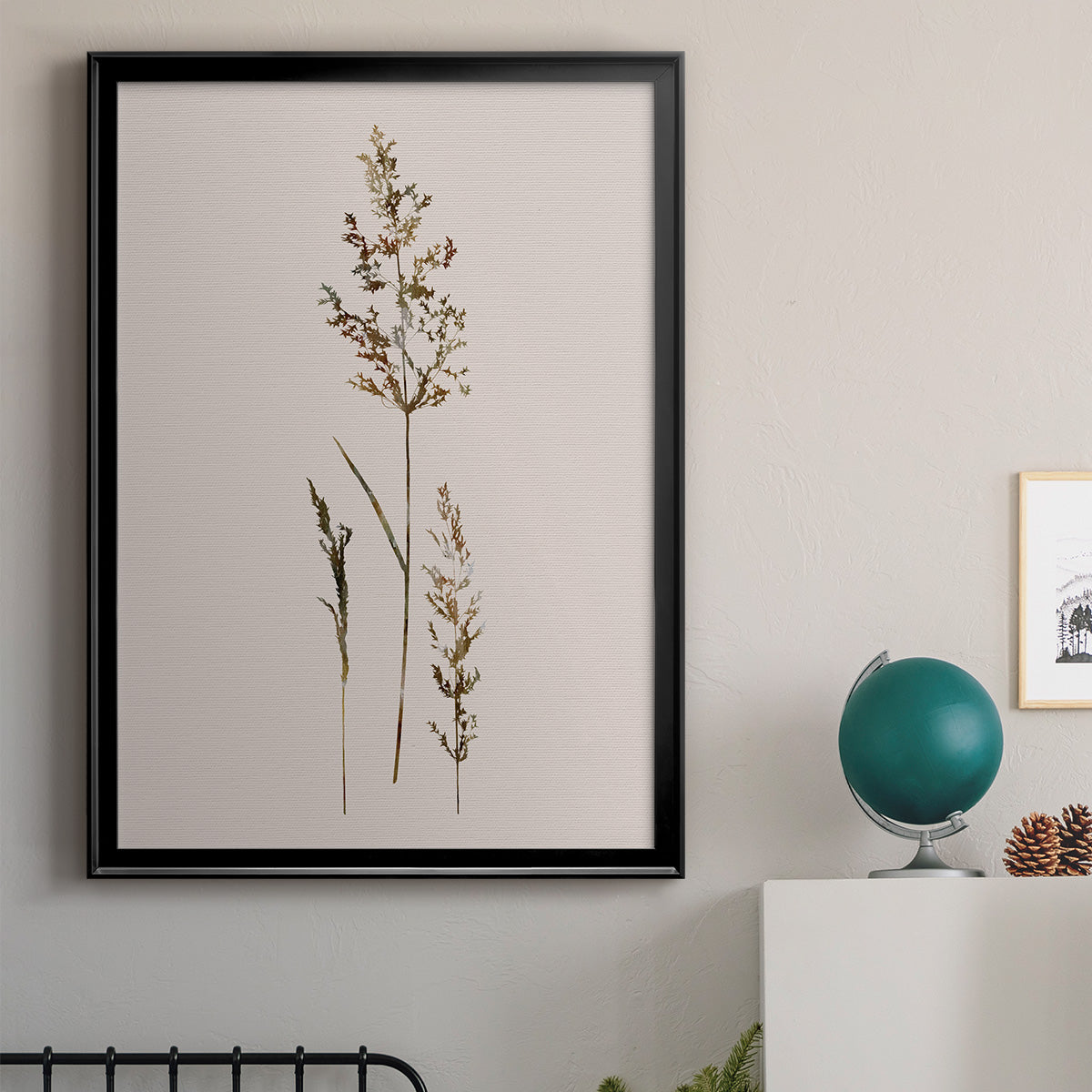 Delicate Stems II - Modern Framed Canvas Print