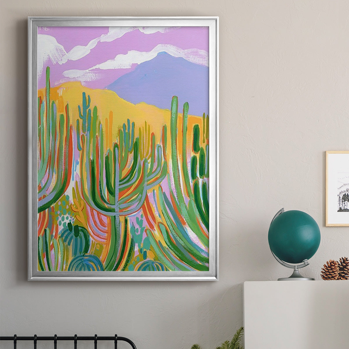 Lavender Desert I - Modern Framed Canvas Print