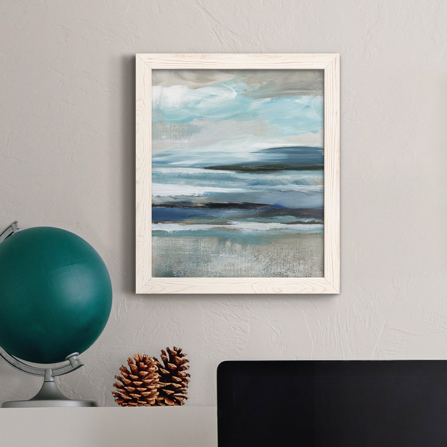 Distant Drama II - Barnwood Framed Canvas Print