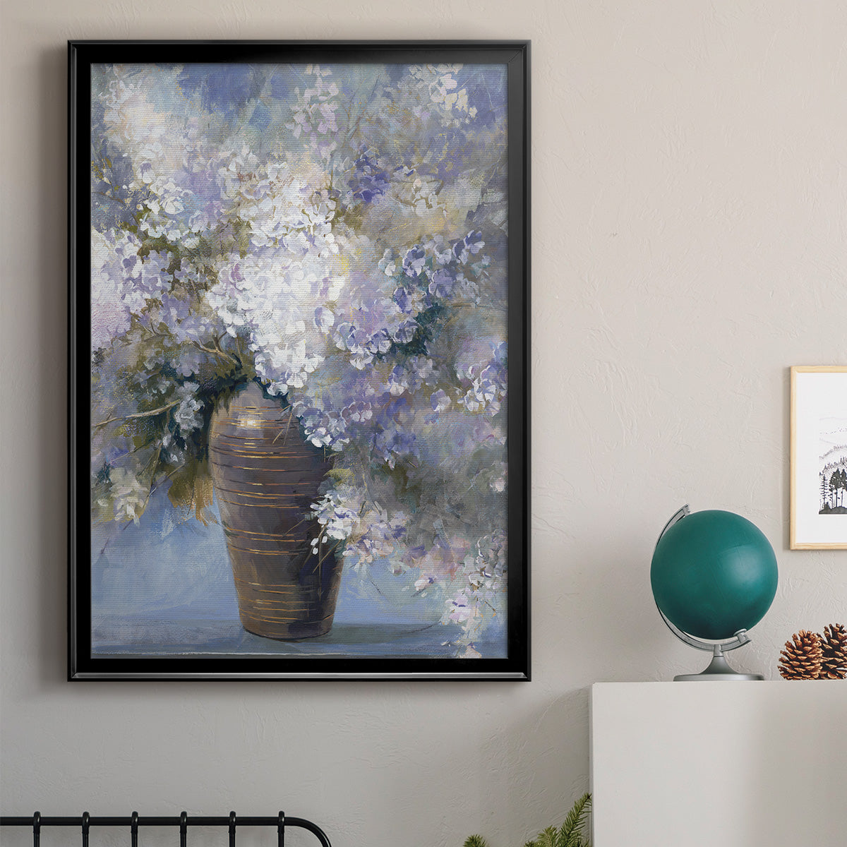 Lavender Explosion Revisited - Modern Framed Canvas Print