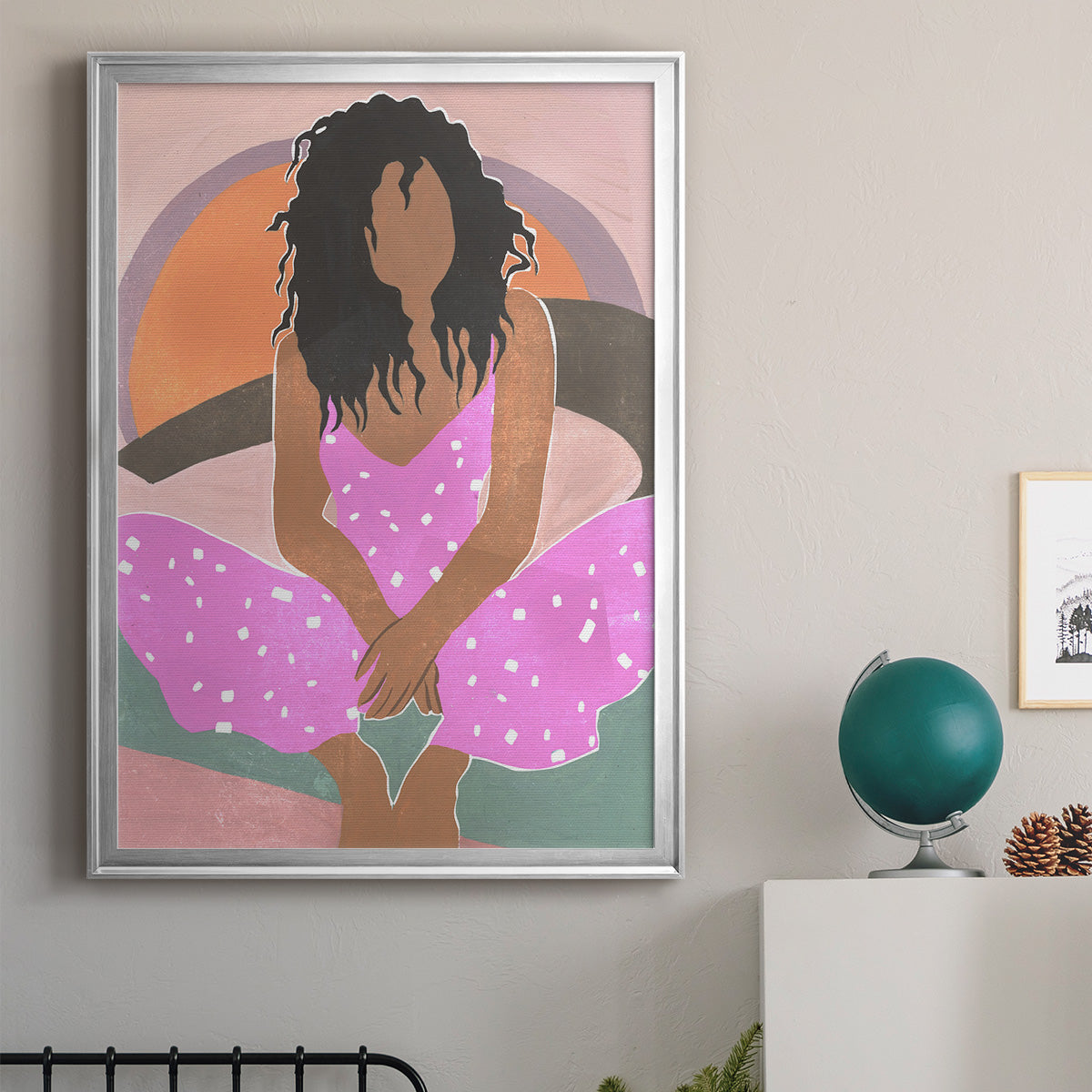 Curly Lady IV - Modern Framed Canvas Print