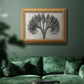 Vintage botanical plant study photograph by Karl Blossfeldt in an ornate antique gold frame displayed in a dark-toned interior setting.