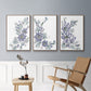 Periwinkle Patch I - Framed Premium Gallery Wrapped Canvas L Frame 3 Piece Set - Ready to Hang