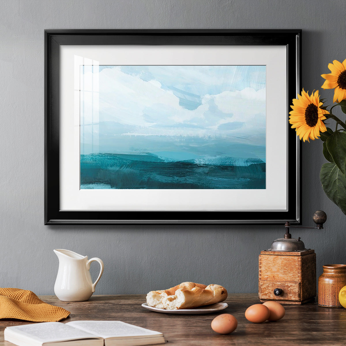 Azure Rising III Premium Framed Print - Ready to Hang