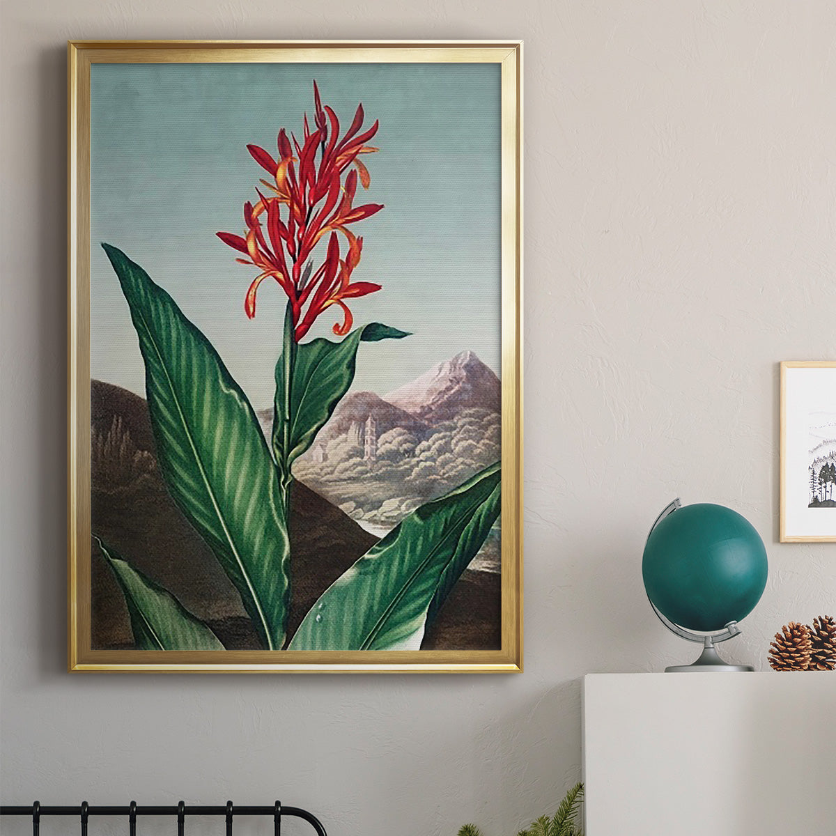 Temple of Flora I - Modern Framed Canvas Print